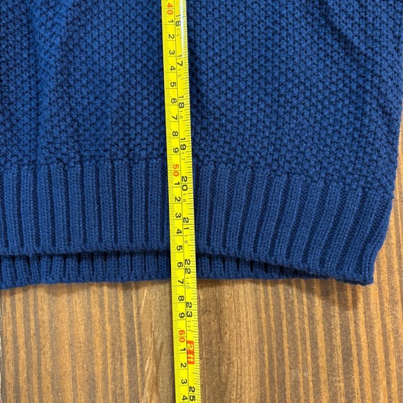BLAIR Knit Sweater Womens Large Blue Short Sleeve Chunky Textured Pullover - Picture 4 of 6
